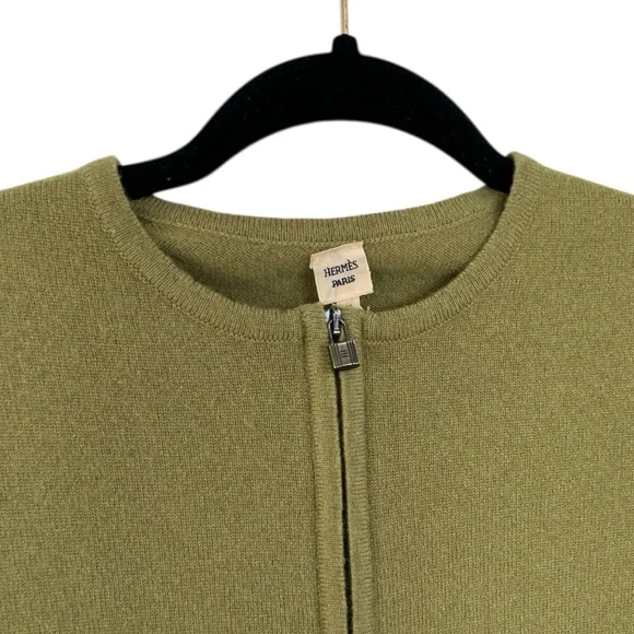Hermes Paris Vintage Cashmere Ensemble Cardigan & Tank 2 Pieces